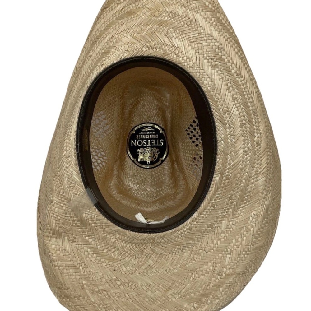 Vintage Stetson Roadrunner Straw Cowboy Hat • 1970s Western • Size 6 ¾ - Picture 2 of 9